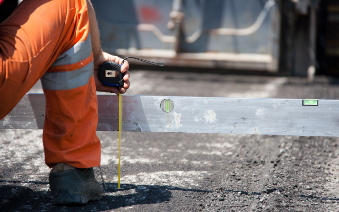 preparing a job site for paving