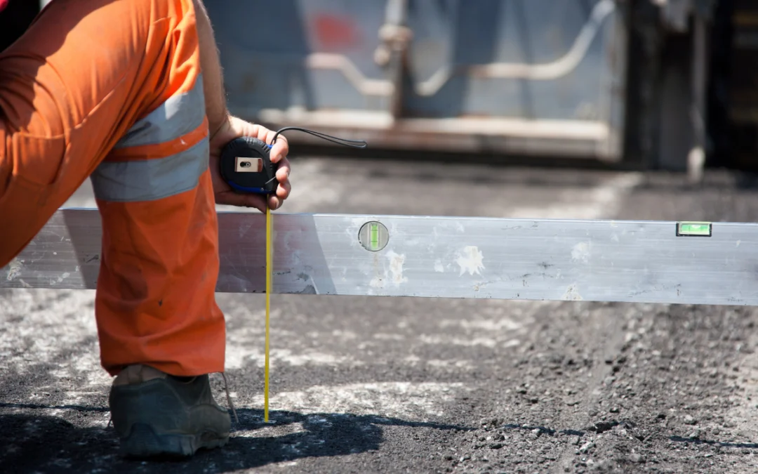 preparing a job site for paving